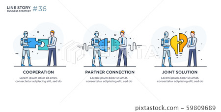 Set of illustrations concept with businessmen Set of illustrations concept with businessmen 59809689