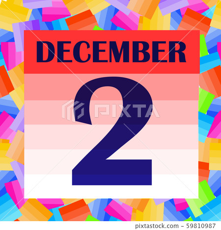 December 2 icon. For planning important day. Illustration. December 2 icon. For planning important day. Illustration. 59810987