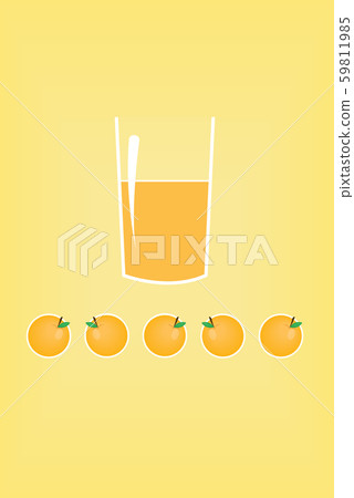Stylized orange juice in a glass Stylized orange juice in a glass 59811985