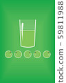 Stylized green apple juice in a glass 59811988