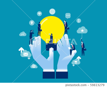 Encourage Creative Idea Sharing. Concept business 59813279