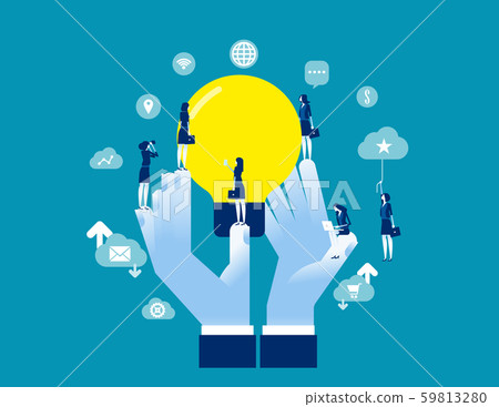 Encourage Creative Idea Sharing. Concept business 59813280