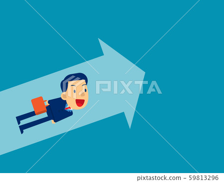 Flying to upward. Concept business direction Flying to upward. Concept business direction 59813296