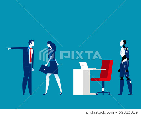 Employee replacement. Concept business vector Employee replacement. Concept business vector 59813319
