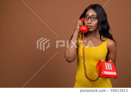 Portrait Of Beautiful Young African Woman 59813923