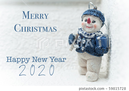 snowman for christmas card - Merry Christmas  59815728