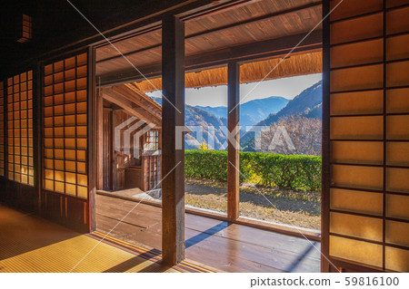 從故居四國山脈的景色 59816100