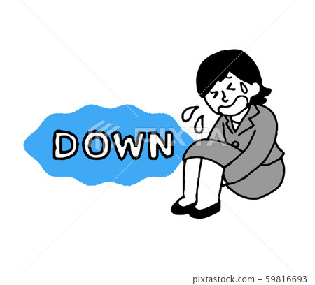 Suit women set to go down (simple) - Stock Illustration [59816693] - PIXTA