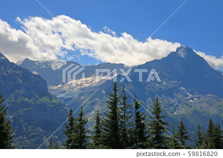 夏天美麗的瑞士風景 59816820