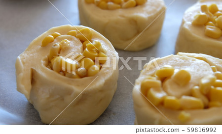 Homemade bread corn bread fermentation stage 59816992