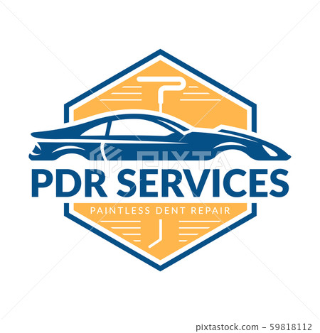 Paintless Dent Repair logo, PDR service logo, Paintless Dent Repair logo, PDR service logo, 59818112