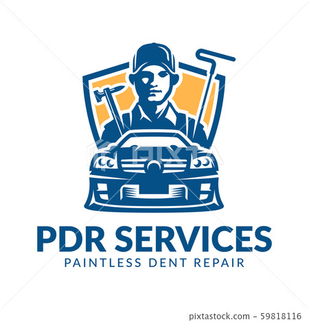 Paintless Dent Repair logo, PDR service logo, 59818116