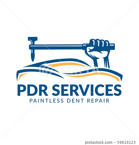 Paintless Dent Repair logo, PDR service logo, 59818123