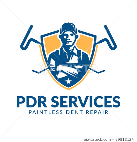 Paintless Dent Repair logo, PDR service logo, 59818124