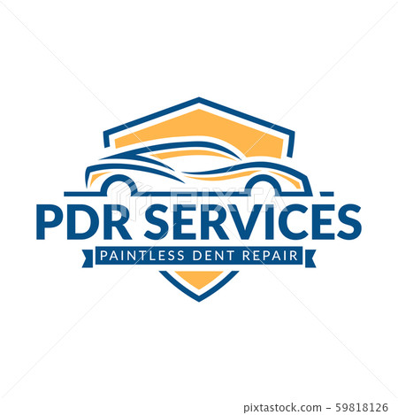 Paintless Dent Repair logo, PDR service logo, 59818126