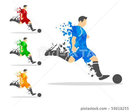 vector illustration of soccer or football player vector illustration of soccer or football player 59818255