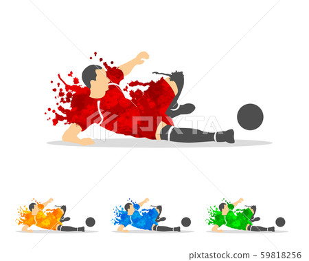 vector illustration of soccer or football player vector illustration of soccer or football player 59818256