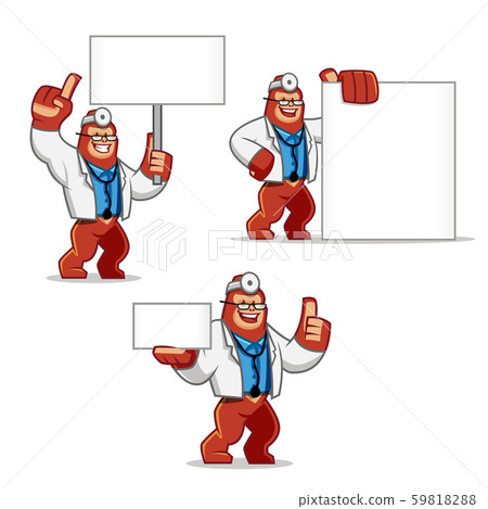 vector set of Doctor Gorilla mascot vector set of Doctor Gorilla mascot 59818288