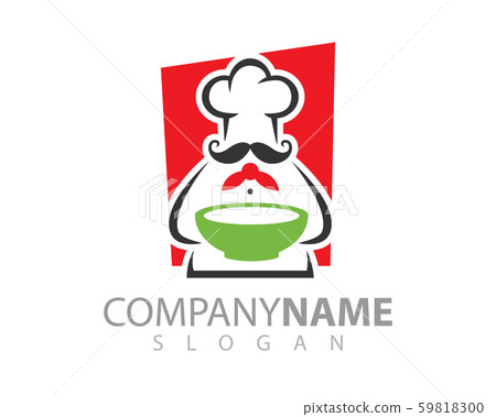 Logo Template For Food Cooking Restaurant Chef Stock Illustration