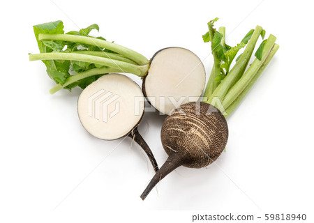 Black radish cut in half 59818940