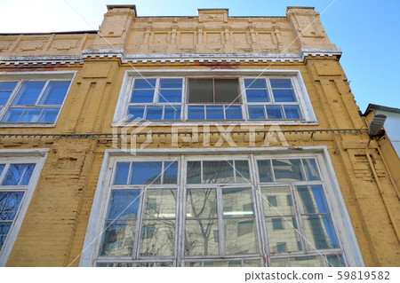 Old yellow brick industrial building Old yellow brick industrial building 59819582