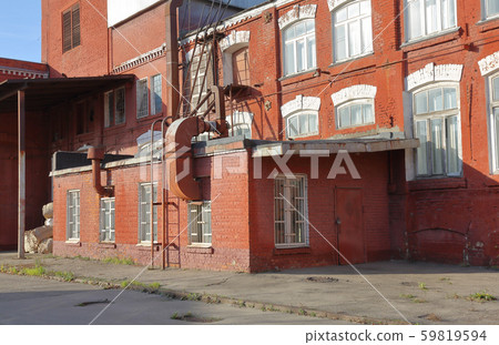 Old red brick industrial building 59819594
