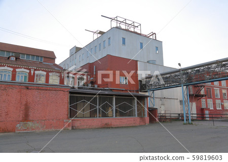 Old red brick industrial building 59819603