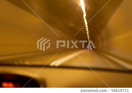 Blurred tunnel during drive 59819731