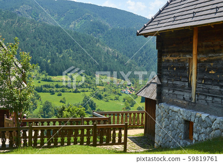 Traditional Serbian village house 59819761