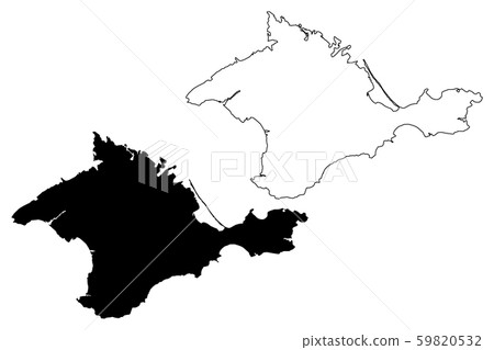 Republic of Crimea map vector.... 59820532