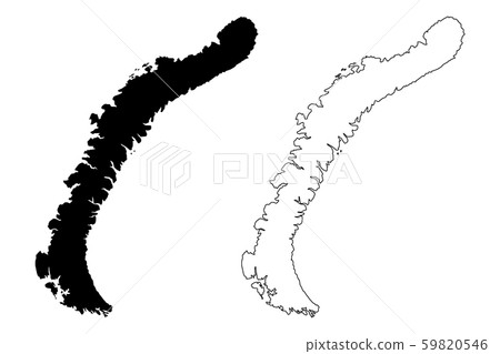 Novaya Zemlya map vector.... 59820546