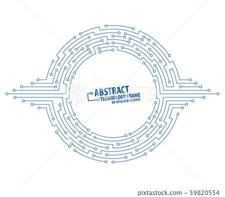 Abstract technology round frame Abstract technology round frame 59820554