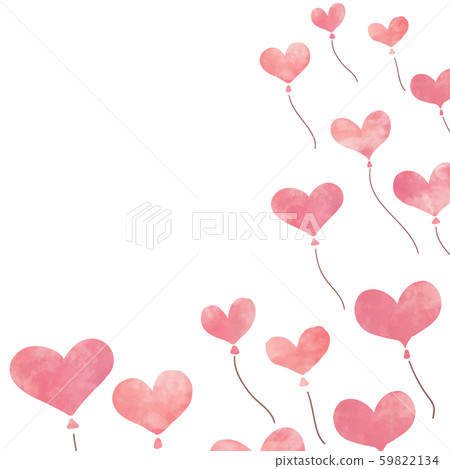 Watercolor heart balloons Watercolor heart balloons 59822134