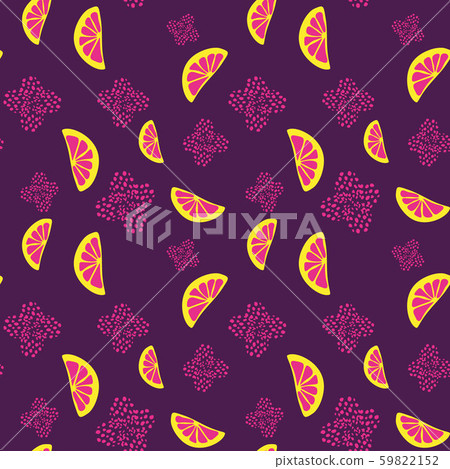Vector seamless pattern citrus orange slice dooldle 59822152