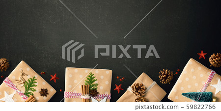 Handmade Christmas gift boxes with ornaments Handmade Christmas gift boxes with ornaments 59822766