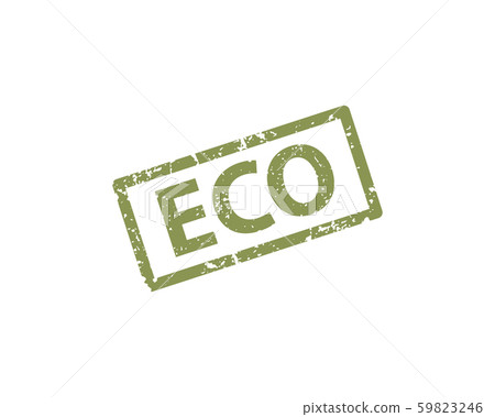 Eco stamp vector texture. Rubber cliche imprint. Eco stamp vector texture. Rubber cliche imprint. 59823246