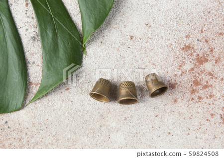 Antique brass thimbles 59824508