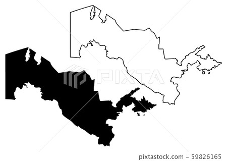 Uzbekistan  map vector 59826165