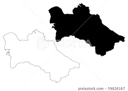 Turkmenistan map vector 59826167