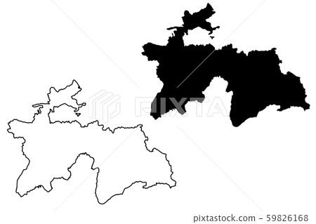 Tajikistan map vector Tajikistan map vector 59826168