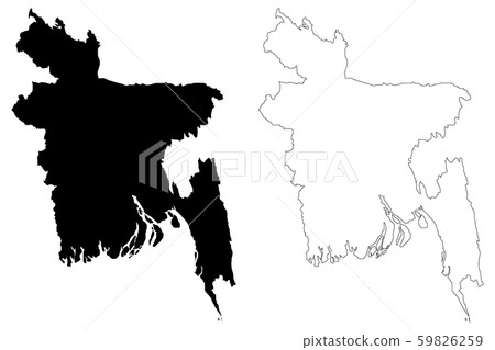 Bangladesh map vector 59826259