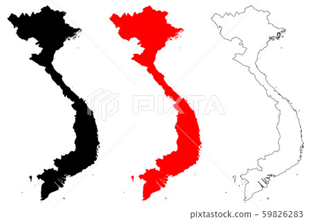 Vietnam map vector 59826283