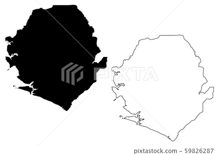Sierra Leone map vector 59826287