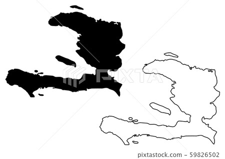 Haiti map vector 59826502