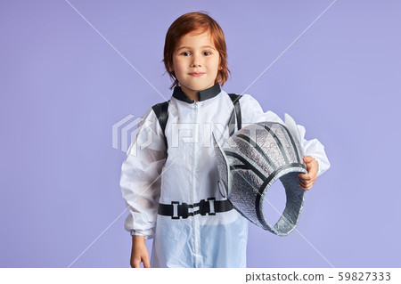 Cheerful kid boy dream to fly 59827333