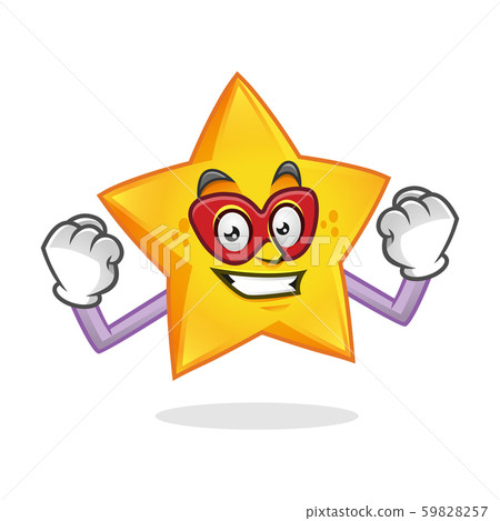 Vector super hero Star character design or Star - Stock Illustration ...