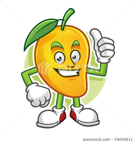 Thumb up mango character 59830612