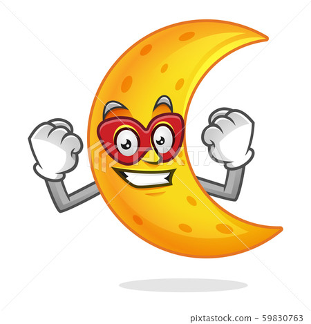 Superhero moon mascot, superhero moon character, Superhero moon mascot, superhero moon character, 59830763