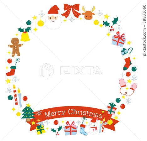 Round frame with Christmas motif Round frame with Christmas motif 59831060