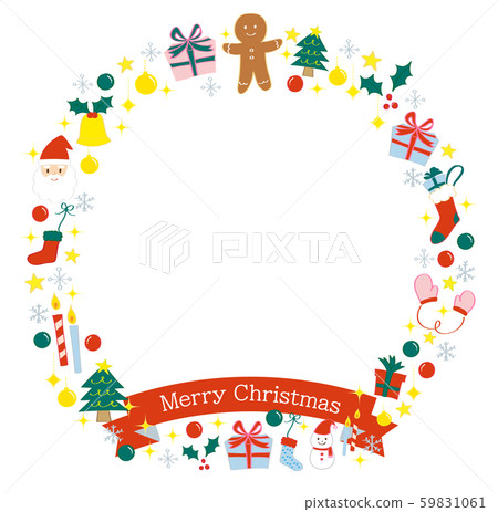 Round frame with Christmas motif Round frame with Christmas motif 59831061
